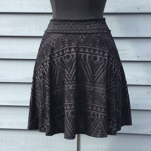 Charlotte Russe Patterned Skater Skirt